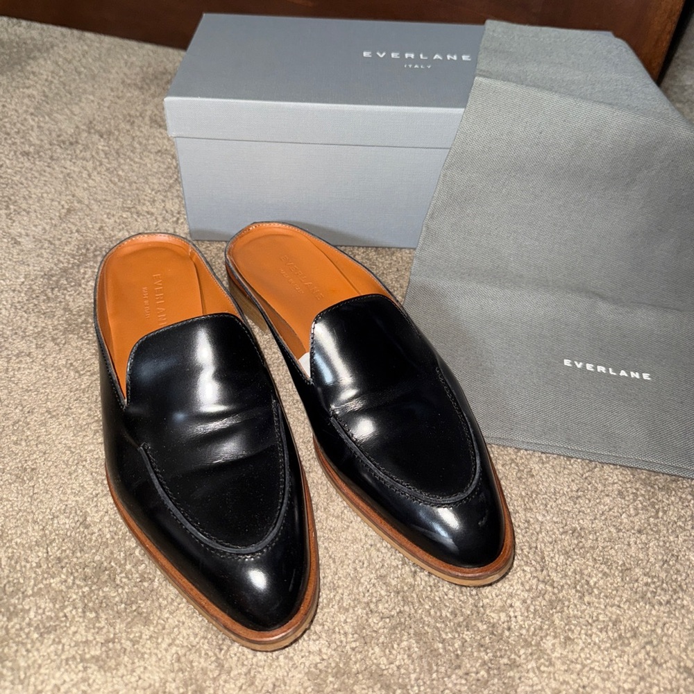 Everlane Women's Black Leather Loafers 7.5 Shoes